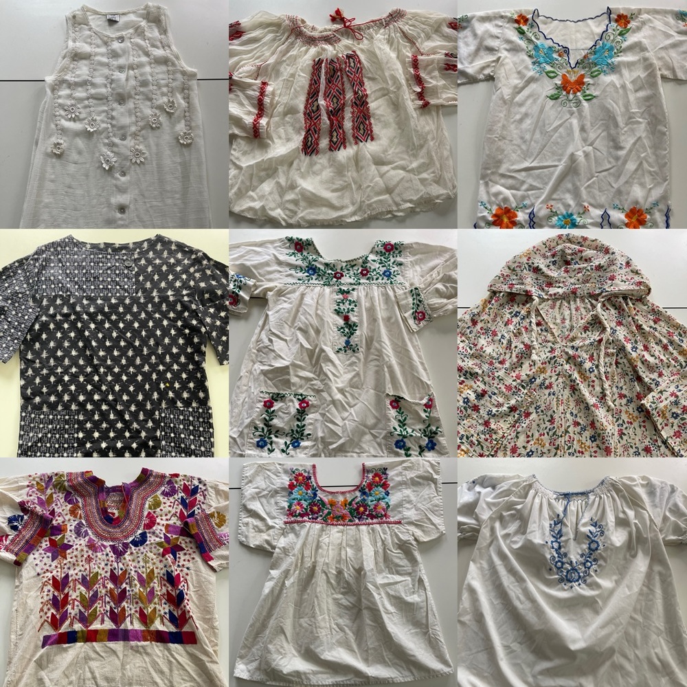 10 Vintage Coachella Dress Blouse Lot Hippie Bohemian Folk